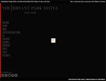 Tablet Screenshot of bryantparkhotel.com